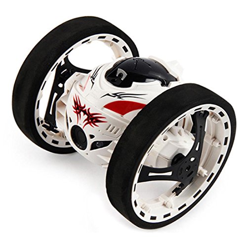 Preisvergleich Produktbild Barbarer 2.4GHz drahtloses Fernsteuerungs-springendes RC Spielzeug-Bounce Autos-Roboter-Spielwaren BK (Weiß)