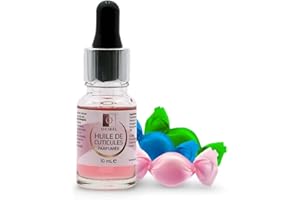 OCIBEL - Huile de cuticule parfumée avec pipette 'Bubble Gum' - 10 ml pour Manucure, Faux Ongles et Nail Art