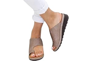 IXII Sandales Orthopédiques Pour Femmes Tongs À Bout Ouvert Avec Correction De L'os Du Gros Orteil Pantoufles À Semelle Plate Pour Oignon Hallux Valgus Chaussures De Plage D'été Pour La Marche En Plein Air