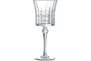 Cristal d'Arques Paris - Collection Lady Diamond - 6 Verres à pied 27 cl - Brillance, Transparence et Haute Résistance - Fabriqués en France - Emballage renforcé, adapté à la vente en ligne