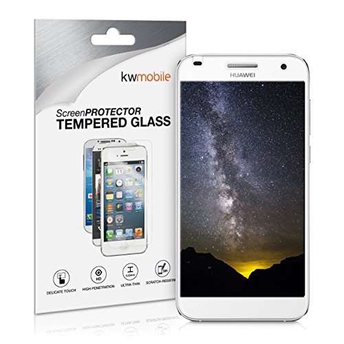 kwmobile Pellicola protettiva vetro temperato per Huawei Ascend G7 - Proteggi schermo trasparente in vetro Protezione Ultra resistente