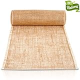 🌿 SU CAMINO MESA VINTAGE - El GRUBly table runner de decoracion boda está hecho de tela yute 100% natural - Un material sostenible y renovable - Los caminos de mesa modernos de tela de yute le ofrecen innumerables posibilidades de decoración - ¡Es la alternativa ecológica a la decoracion mesa con tela satén para su mesa comedor!