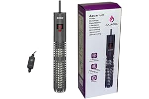 JULIAQUA Chauffage Aquarium avec Affichage Température Eco Réchauffeur réglable 50W/100W/200W/300W/500W (Y5-200W)