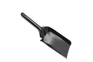 EUROXANTY Pala Metálica para Chimenea y Barbacoa | Hierro Esmaltado | Largo total 32,5 cm - Ancho 10,5 cm | Mango: Alto 12 cm - Grosor 2,5 cm