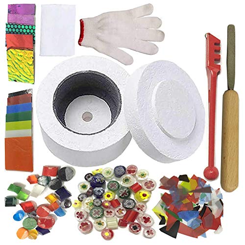 Professional micro-ondes four kit - Ensemble pour DIY Bijoux en verre Fusing poterie outils Lot de 10