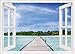 Produktbild Artland Qualitätsbilder I Bild auf Leinwand Leinwandbilder Wandbilder 70 x 50 cm Landschaften Fensterblick Foto Weiß A8MM Malediven Paradies Urlaub
