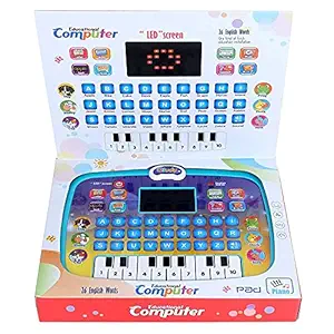 OM Enterprise Learning & Education Toys, Multi Functional Baby Tablet Musical Toys with LED Light,Piano Display Screen for Numbers, Alphabet, Animals and Maths, Gift for Infants Toddlers Kids