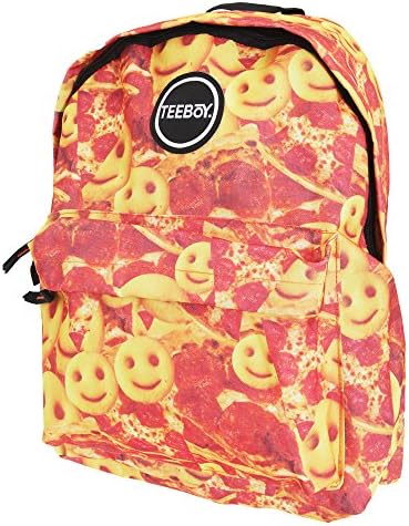 Teeboy Pizza And Waffles Backpack/Rucksack (One Size) (Red/Yellow)