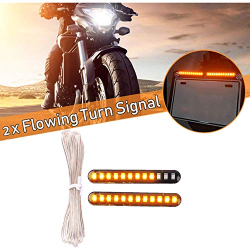 FEZZ Frecce Led Moto Universali Indicatori Di Direzione Moto Yamaha LED frecce Moto Custom LED Ambra, Pack of 2