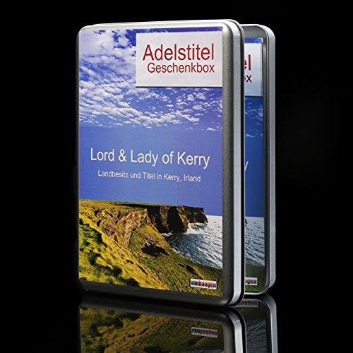 Irish Lord of Kerry | Geschenkbox | Landtitel als Namenszusatz, Souvenirgrundstück in Kerry mit persönlicher Titelurkunde