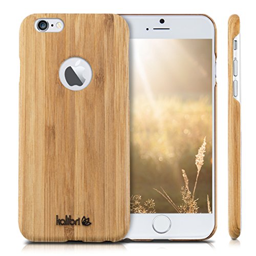 kalibri Funda para Apple iPhone 6   6S - Carcasa Trasera  Ultra Delgada  de  bamb    - Cover Protector  marr  n Claro 