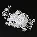 ROSENICE Bridal Hair Combs Hair Slides Hair Charm Clips Crystal Rhinestones Pearls Decor