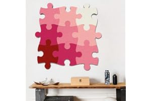 BESER LEE Memo Bulletin Board for Walls, 9 pcs Felt Cork Board Tiles Wall Stickers, Jigsaw Puzzle Shape Push Pin Eva Boards Self Adhesive to Keep Photos Display Board Pads Pictures Poster Goals Notes Decorative