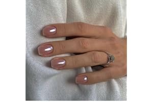 MouyouGlow Press on Nails Kurz,Square Rosa Glaze Einfarbige Fake Nails Kunstnägel mit Nagelkleber,Pink Solid Künstliche Fingernägel …