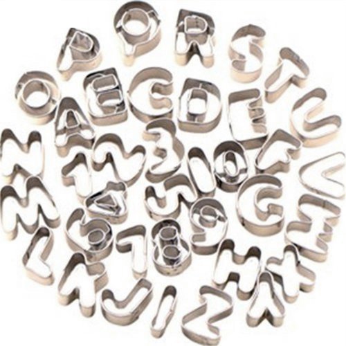 spécification Sonline 37 moules a biscuit lettre / alphabet chiffre en acier inoxydable
