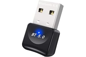 YJLX Dongle Adapter, Bluetooth 5.0, USB Adapter for PC Supports Windows 10/8.1/8/7 Portable Mini Bluetooth Dongle for PC Laptop Speaker etc