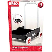 BRIO 31351 Teach-Go Trolley Black | Toddler Wobbler Teach-Go The trolley that keeps up with baby's development