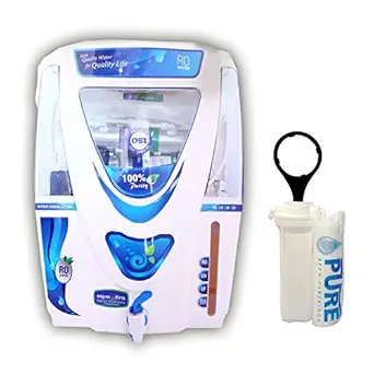 AQUAULTRA Plastic 14 L Ro, UV, Uf, Tds and Mineralizer Water Purifier (White)