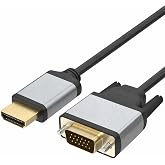 Coverzone HDMI to VGA D&ouml;n&uuml;şt&uuml;r&uuml;c&uuml; Kablo 1080P 60Hz Full HD &ndash; HDTV HDMI &Ccedil;ıkıştan VGA Monit&ouml;r Projeksiyon Bağlantı Kablosu &ndash; Te