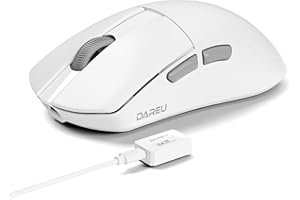 ‎DAREU DAREU A950 Wing 35g Ultralekka bezprzewodowa mysz do gier, podwójna częstotliwość odpytywania 8K, sensor optyczny AIM-750U, 30 tys. DPI, przełączniki 100 mln kliknięć, symetryczna, 5 programowalnych p
