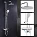 Produktbild Hausbath Duschbrause-Set Überkopfbrause-Set Regal Duschsystem mit Thermostat Duschset Duscharmatur Handbrause Duschkopf Regendusche
