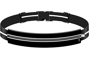 ANWANGDA Slim Running Belt, Running Fanny Pack for Women and Men, Ultra Light Fitness Belt Bum Bag, Water Resistant Running Waist Pack for Workout Jogging with Headphone Port, Running Gift Gear