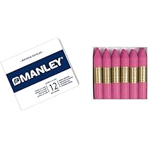 Manley Light Pink Wax Crayons - 12 Pack Art Supplies For Kids & Crafts