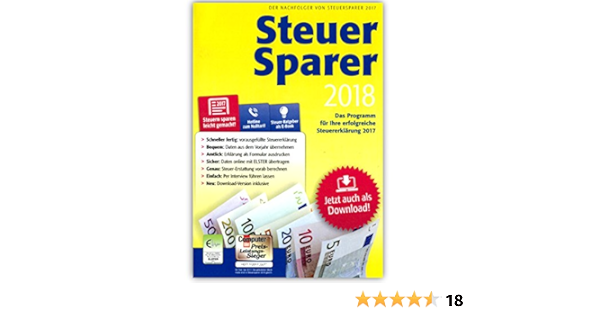 Steuer Sparer 2018 Steuererklarung 2017 Am Pc Tax Easy Amazon De Software