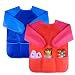 Produktbild Milopon Wasserdicht Anti-Fouling Kinder Malschürze Schürze Kunstkittel Kinderschürze 2 Stücke rot+blau