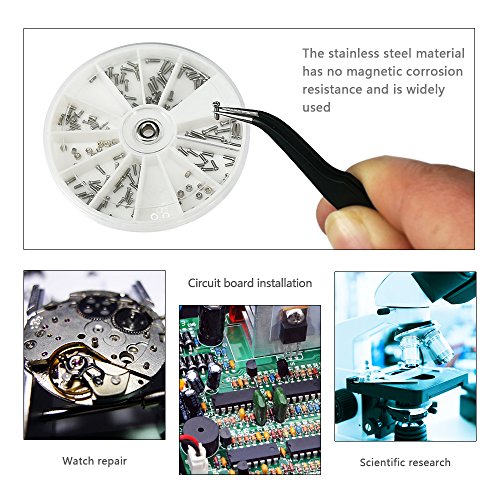 iNeith ESD Pinzetten 6 in 1 Antistatisch Pinzette Edelstahl Präzisions Reparatur Werkzeug für Computer Elektronische Reparaturen Schmuck Labor Präzisionsarbeit - 5