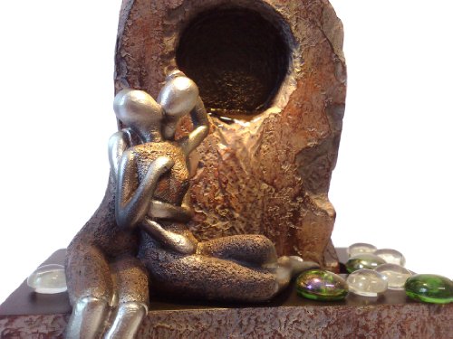 Zimmerbrunnen Feng Shui in Polyresin mit Scheinwerfer Lovers - 2