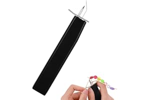 DSLSQD Herramientas de nudo de cuentas para hacer joyas, crea nudos de seguridad para joyas, cuentas de perlas y otras herramientas decorativas para anudar cuentas (negro)