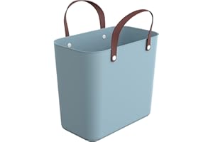 Rotho Albula - Cestino per la spesa, in plastica riciclata, 25 l, 40 x 23,5 x 34 cm, colore: Turchese
