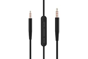 Adhiper Sound true cuffie cavo sostitutivo Cuffie Cavo audio stereo Compatibile for Bose OE2 OE2i QC25 QC35 Soundlink Cuffie Sound true (nero)