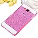 Produktbild Semoss Ultra Slim Thin 3D Bling Strass Hülle Hart Bling Gliter Handytasche für Samsung Galaxy J1 2015 Luxus Dünn Glitzer Diamant Kunststoff Tasche Protection Protective Skin Back Hard Bumper Cover Schale Tasche Etui - Rose