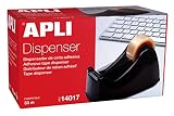 Tamaño: 145 mm (largo) APLI 14017 - Porta cinta adhesiva color negro, compatible cintas 33 m