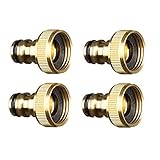 Facil de conectar Cikuso 4 Piezas Tubo De Manguera De Agua De Jardin Grifo De Montaje Conectores De Grifo Macho, Accesorios De Conexion Rapida Para Manguera De Jardin 3/4 Pulgada