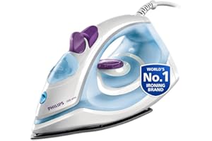Philips Steam Iron GC1905/21, Blue | 1300W, Black non-stick soleplate, Powerful 17gm/min steam output, Quick heat-up