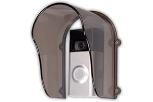 dgyezhao Plástico Timbre de La Puerta Cubierta de La Lluvia, Transparente Timbre de La Puerta Resistente a La Intemperie Impermeable Enfoque de Control de Protección (Gris)