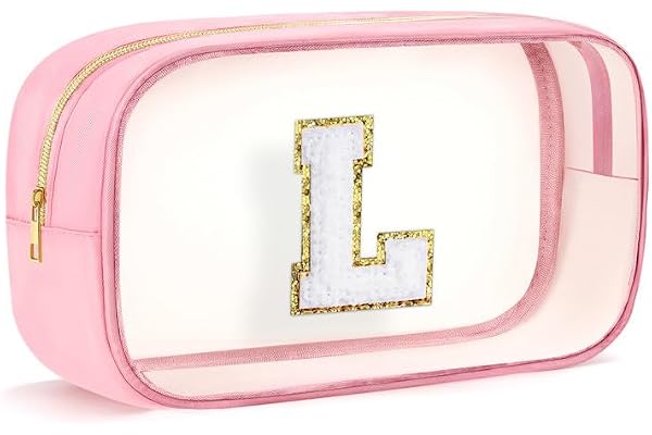 Trousse de Toilette Transparente- Cadeaux pour Adolescentes Trousse Maquillage Personnalisée Sacs Cosmétiques Cadeaux d'anniversaire pour Femmes Petite Amie Soeur 11 12 13 14 15 16 Ans Fille