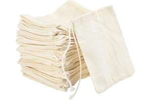 Irich Sacchetti di Cotone con Coulisse, Riutilizzabili e Ecologico Biologico per Festa di Matrimonio e Mestiere Fai da Te