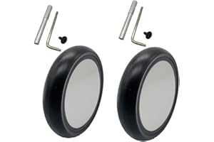 BROGTORL Poussette Remplacement Roues En Caoutchouc Roue Avant Et Arrière Poussette Accessoire Compatible Avec Babyzen YOYO YOYA (2 PCS Rear Wheel)