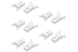 Young Wolf 10 x Touch Top Deckel Mülleimer Verriegelung Verriegelung Kunststoff Ersatz Ersatz Kompatibel mit Brabantia von 3 bis 50 Liter Touch Deckel Mülleimer Auto Sonnenbrillenhalter Set (Weiß)