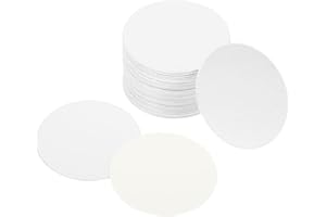 PATIKIL 55mm/2,15" Aluminio Lámina Tapa Revestimiento, 75uds Resistente Manipulación Inducción Calor Sellador Sellado Revestimientos para PE/HDPE Plástico Botella Tarro Tapa