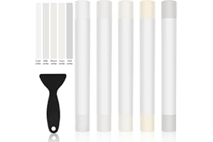 JCSJK 6pcs Kit Reparation Parquet, Kit de Réparation pour Meubles en Bois Blanc, Gris, Blanc clair (White)