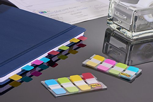 Post-it Index - Pack de 4 x 10 marcadores mini r  gidos  colores agua  amarillo  rosa y violeta