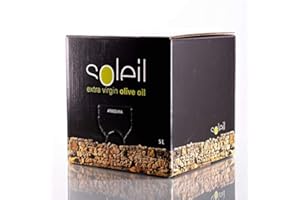 OLI SOLEIL Soleil Bag in box Aceite de Oliva Virgen Extra Gourmet de Nueva Cosecha - Primera Presión en frío y envase sostenible de 5 litros con grifo dosificador