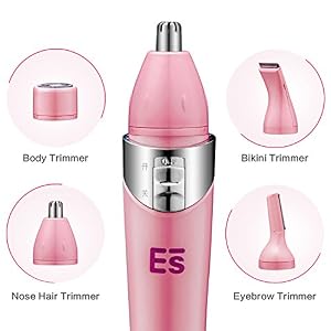 Bikini Trimmer, 4 in 1 Women Shaver Eyebrow Trimmer Nose Trimmer Battery Operated Bikini Grooming Kit Mini Portable… - Image 2