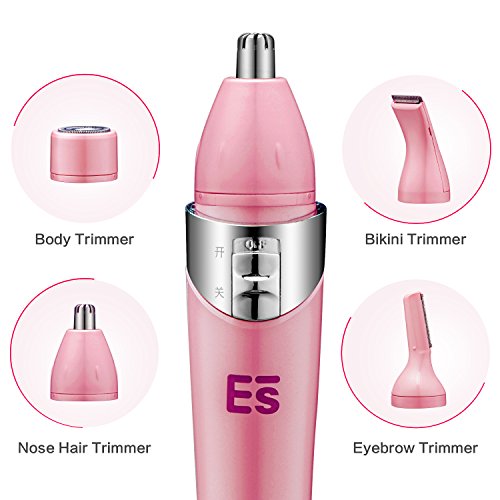 Frauen-Rasierer, 4 in 1 Damenrasierer Elektrischer Rasierer für FrauenTrimmer Nasentrimmer für Bikini Augenbraue Beine Arme Bikini Trimmer Akkubetriebenes - 2