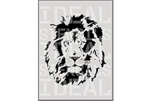 Ideal Stencils Löwe Gesicht Schablone Heim Wand Malerei Schablone - XL- 54X62CM
